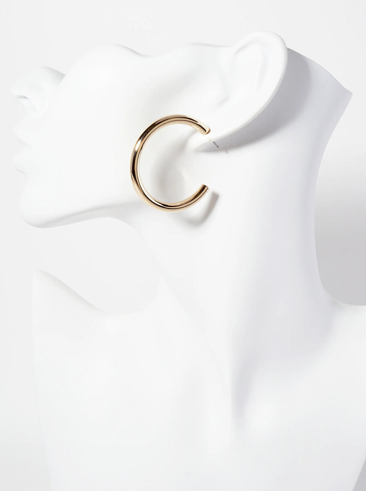 3-PC Set 30-40-50mm Brass Open Hoop Earrings With 4mm Thickness