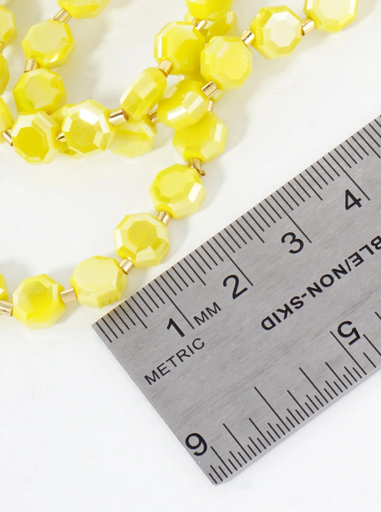 3-PC-Set 8mm Faceted Octagon Glass-Beaded Stackable Stretch Bracelet