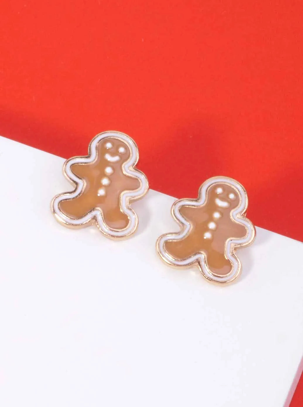 3-Pair Boot Gingerbread Nutcracker Enamel Studs