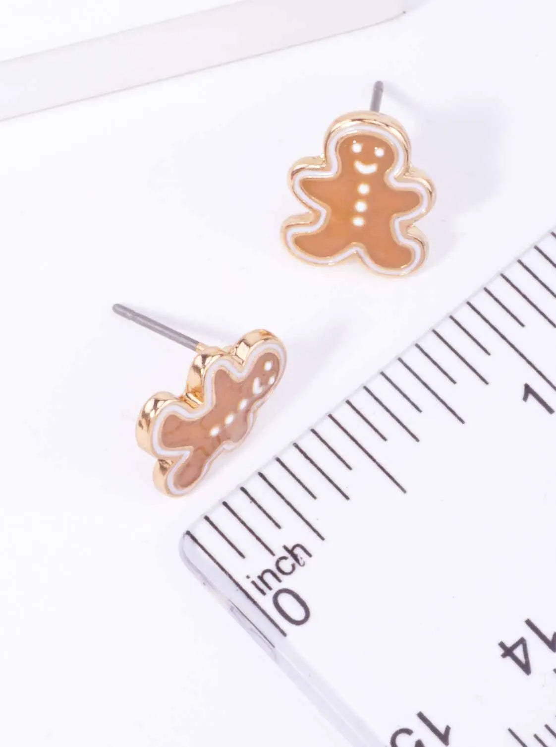 3-Pair Boot Gingerbread Nutcracker Enamel Studs