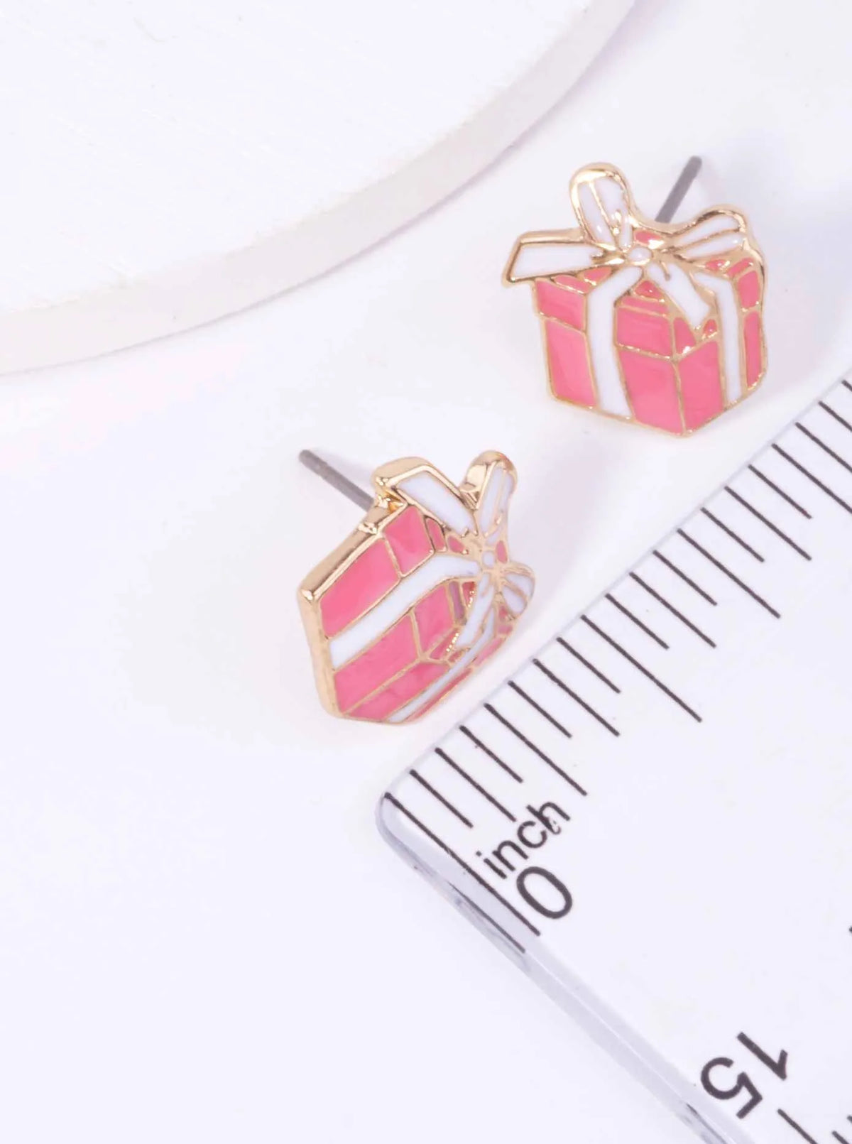 3-Pair Santa Gift Sleigh Enamel Stud Earrings