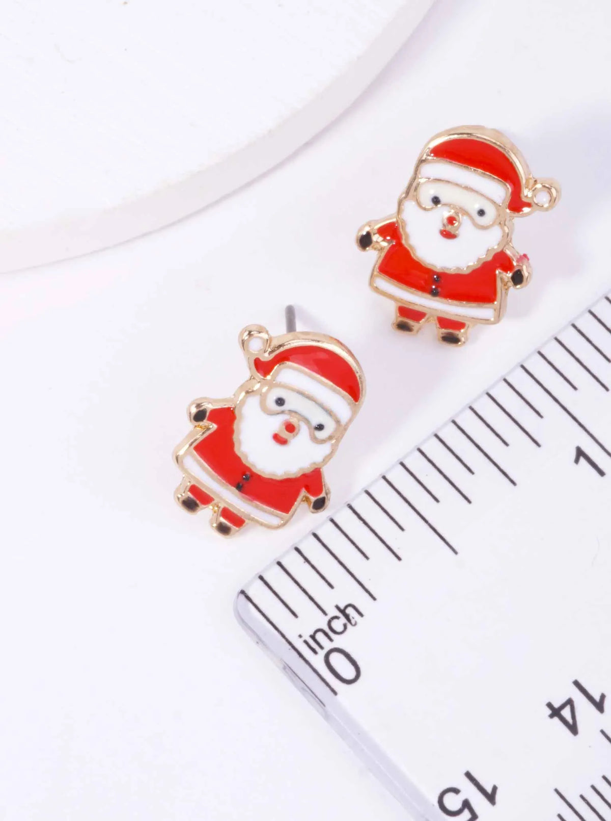 3-Pair Santa Gift Sleigh Enamel Stud Earrings