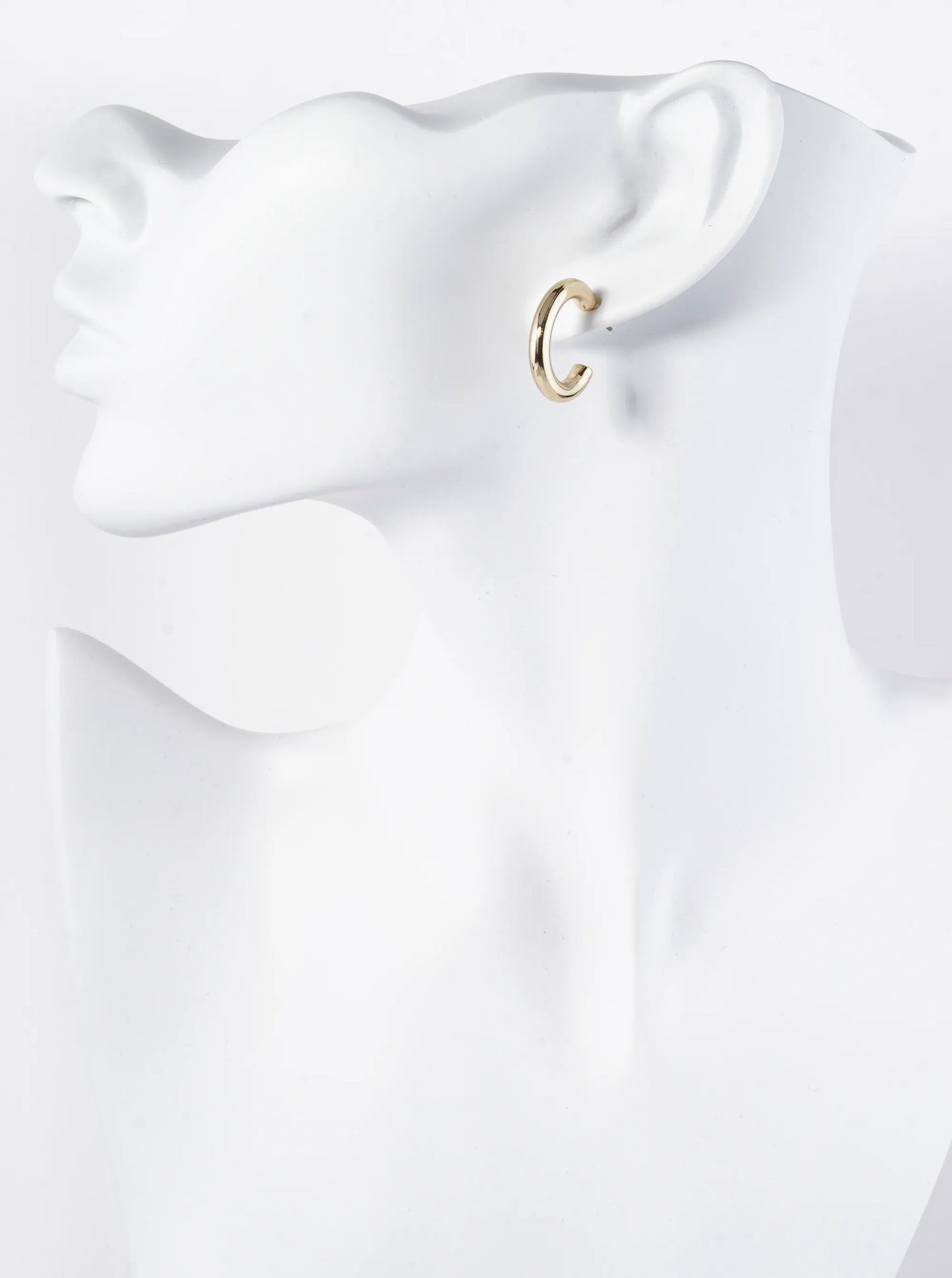 3-Pair Set 14-18-20mm Metal Hoop Earrings