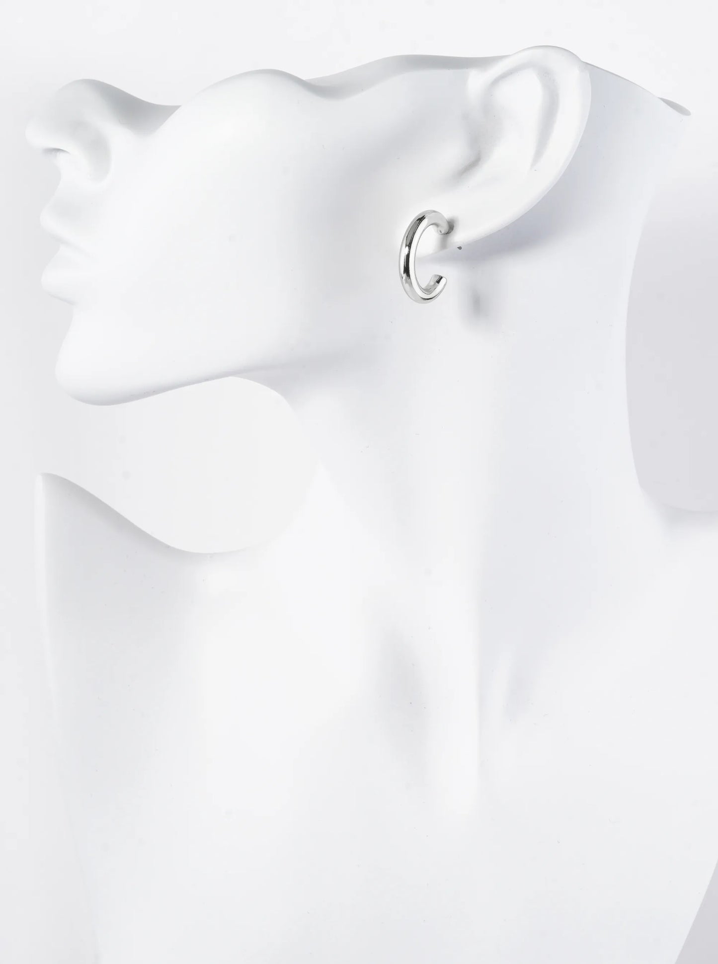 3-Pair Set 14-18-20mm Metal Hoop Earrings