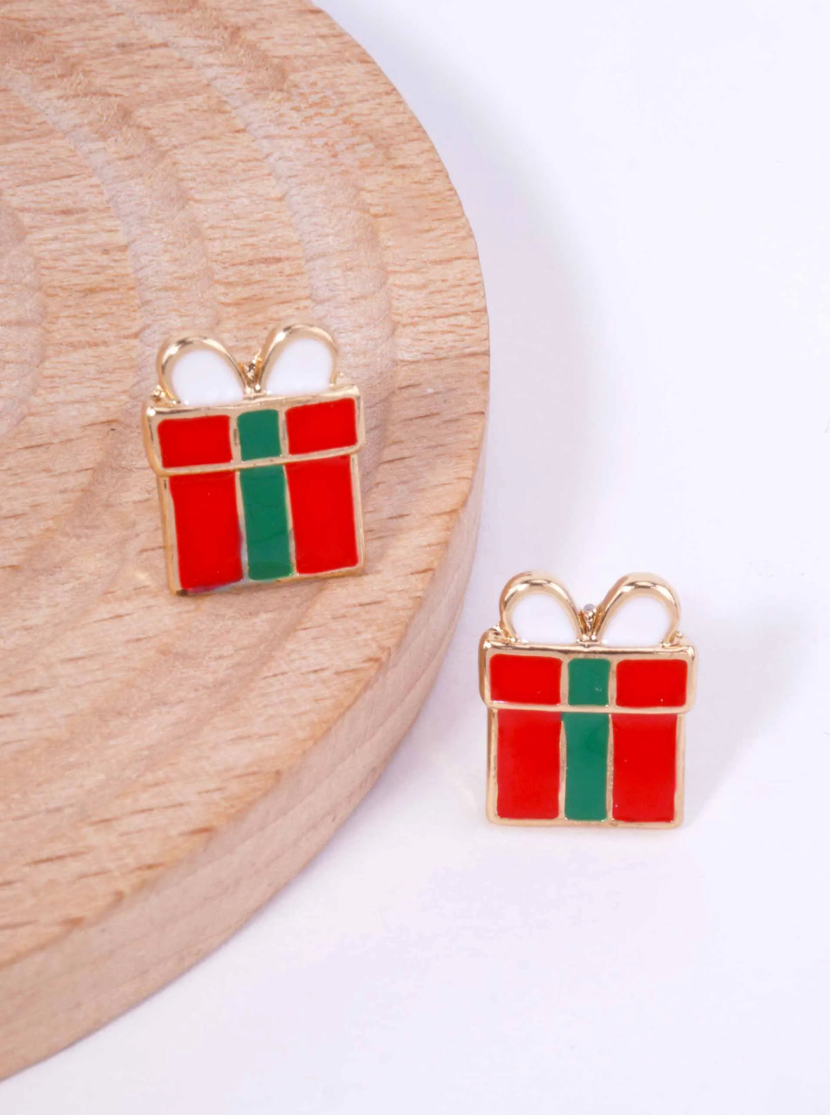 3-Pair Snowman Gift Car Enamel Stud Earrings