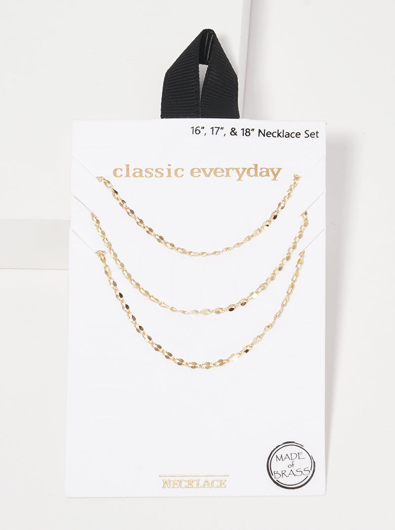 3-Piece Delicate Layered Chain Necklace Set