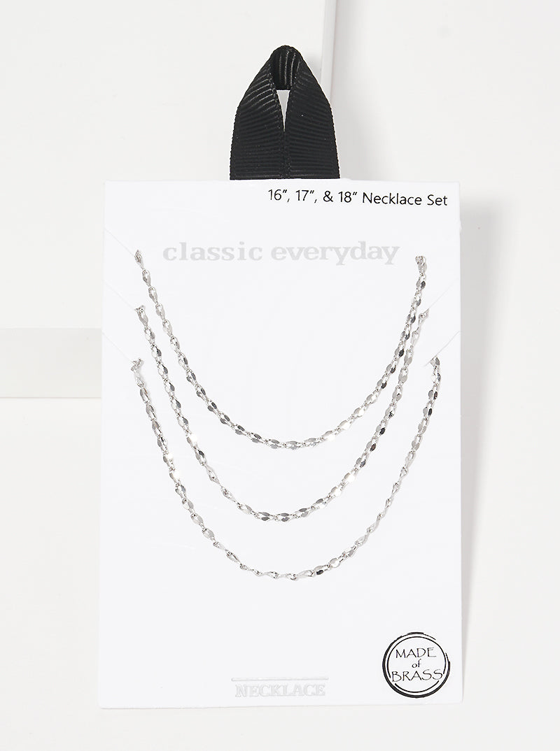 3-Piece Delicate Layered Chain Necklace Set