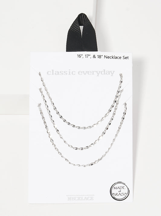 3-Piece Delicate Layered Chain Necklace Set