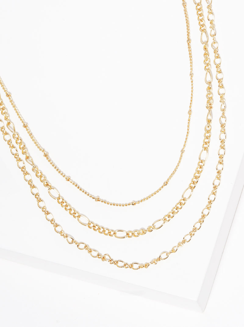 3-Piece Delicate Layered Multi Chain Necklace Set