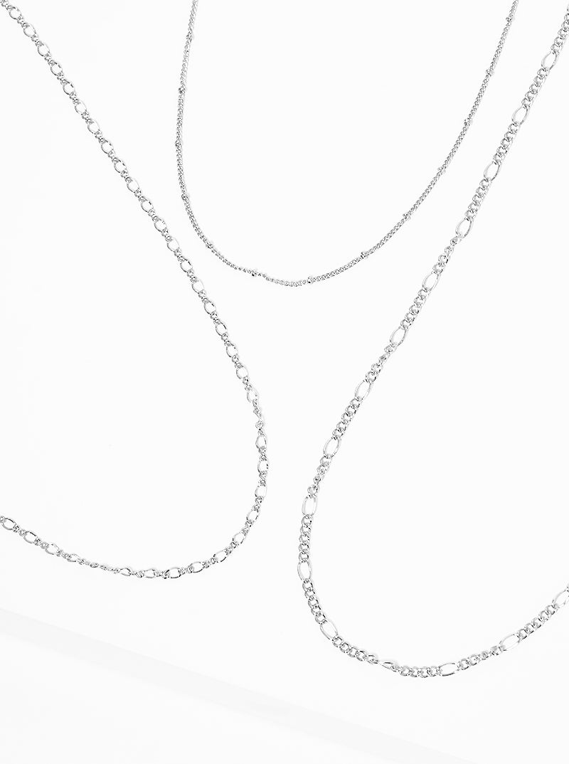 3-Piece Delicate Layered Multi Chain Necklace Set