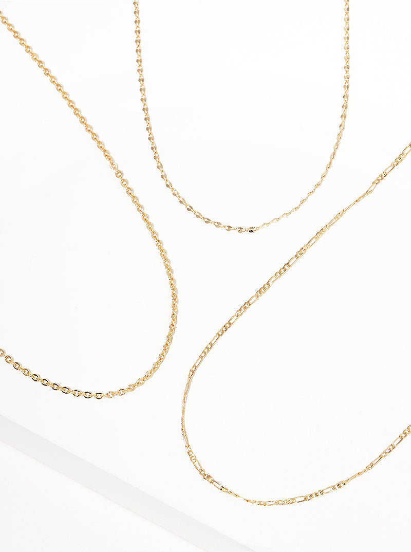3-Piece Delicate Layered Multi Chain Necklace Set
