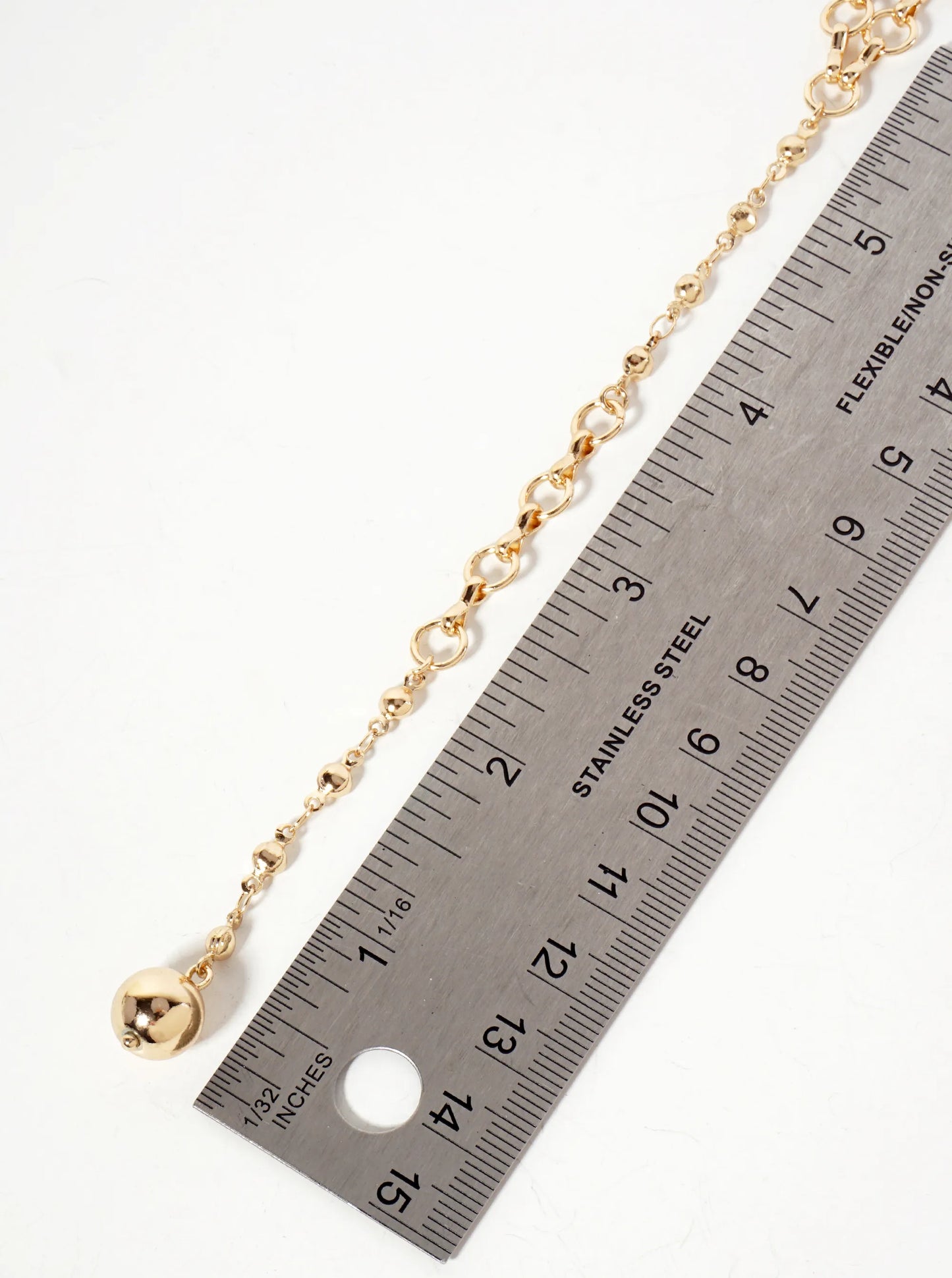 3-inch Ball-Chain Drop 20-Inch Y Necklace