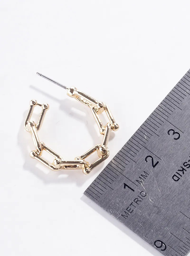 3-pair Set Crystal Studs And Metal Earrings