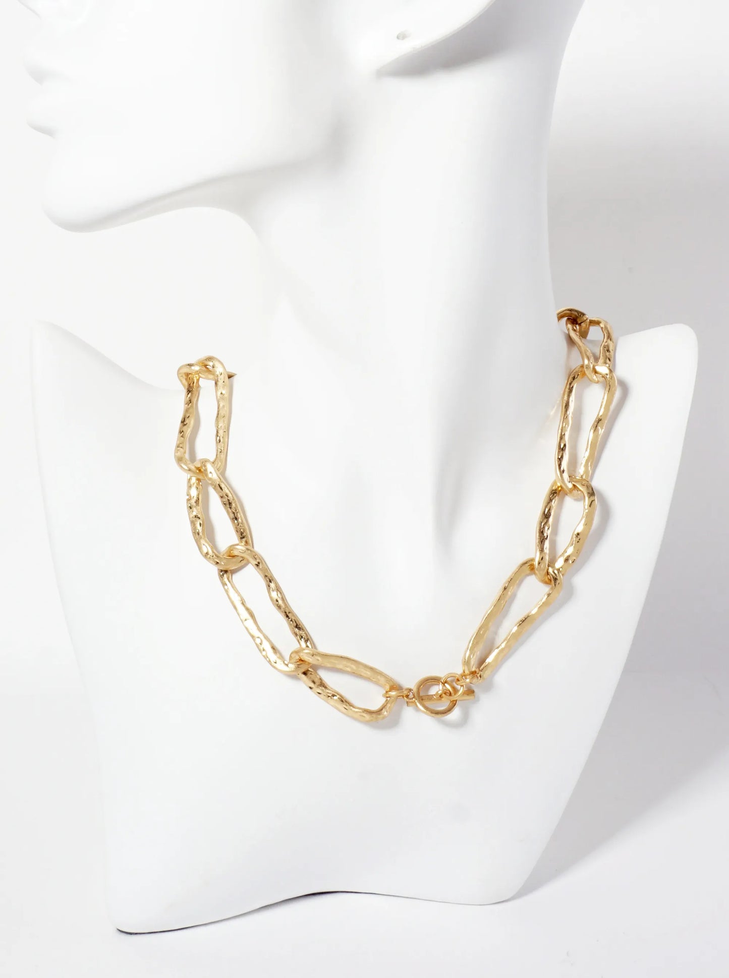 30-35mm Hammered-Texture Chain Necklace