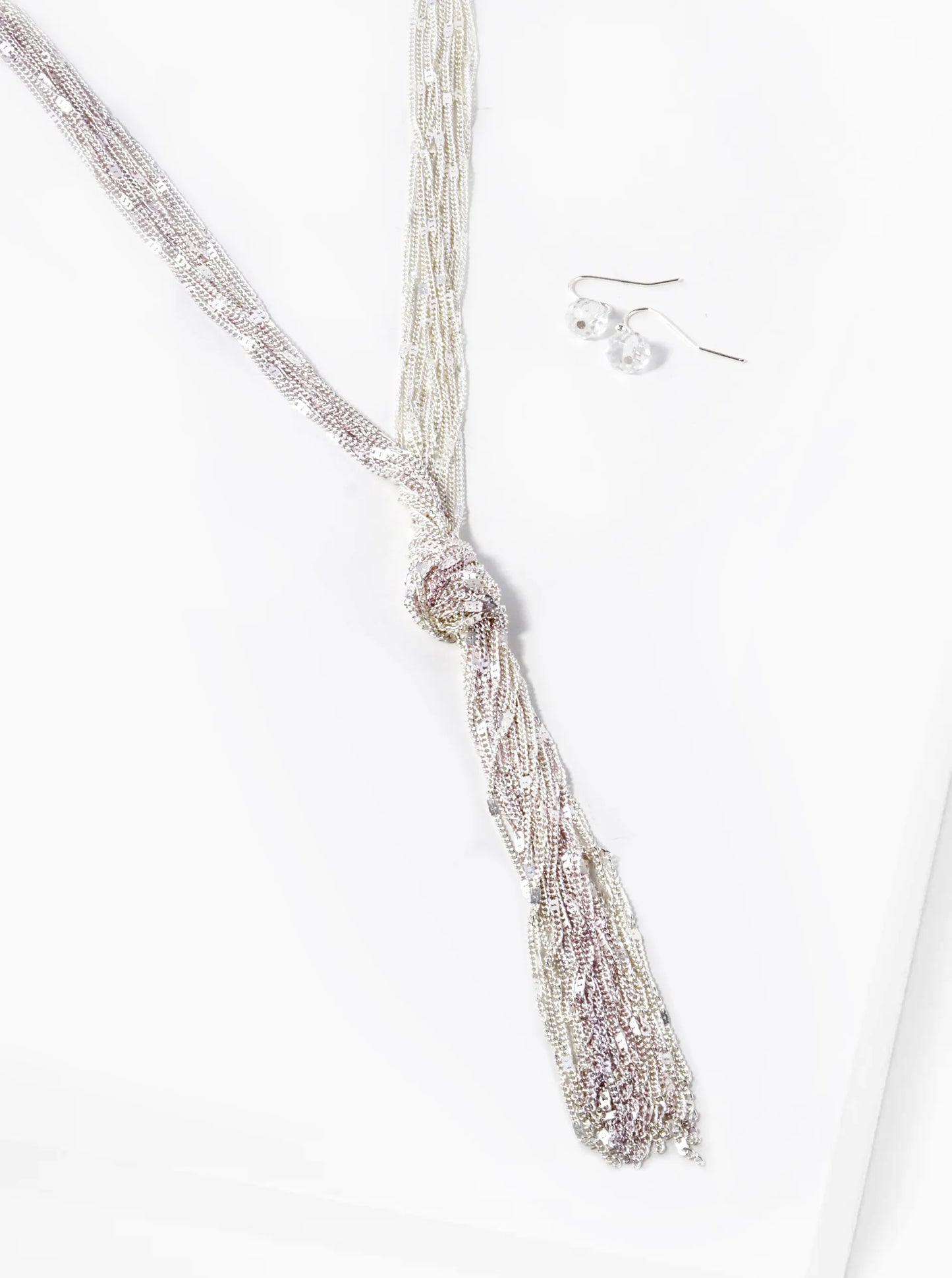 30 Inch Long Chain Knot Y Lariat Necklace