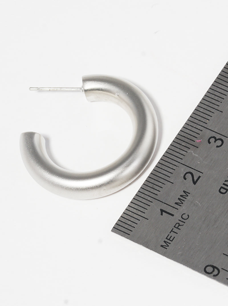 30MM BOLD ALUMINUM OPEN ROUND HOOP EARRINGS