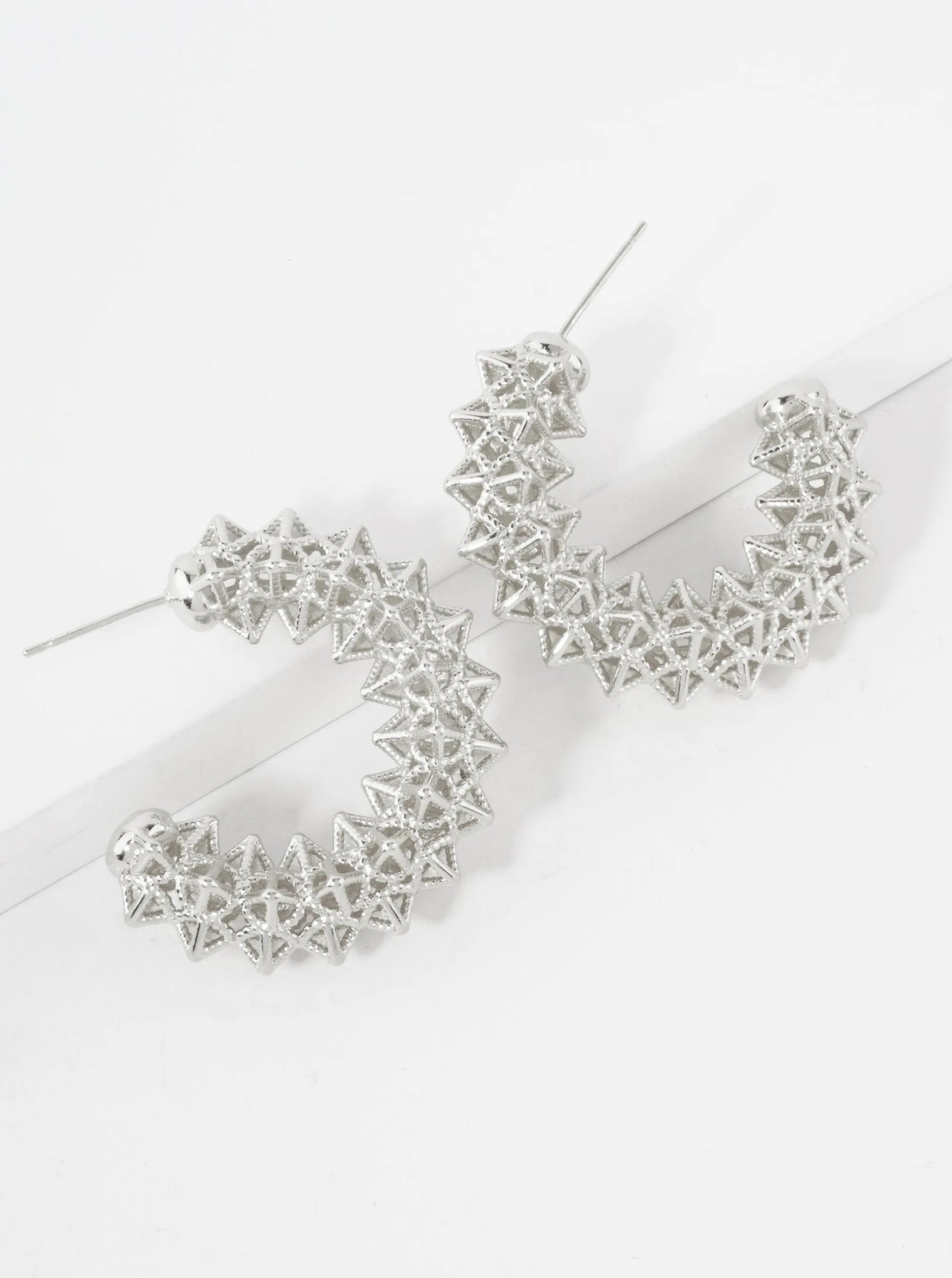 30mm 14K-Gold-Dipped Geometric Brass Open Hoop Earrings