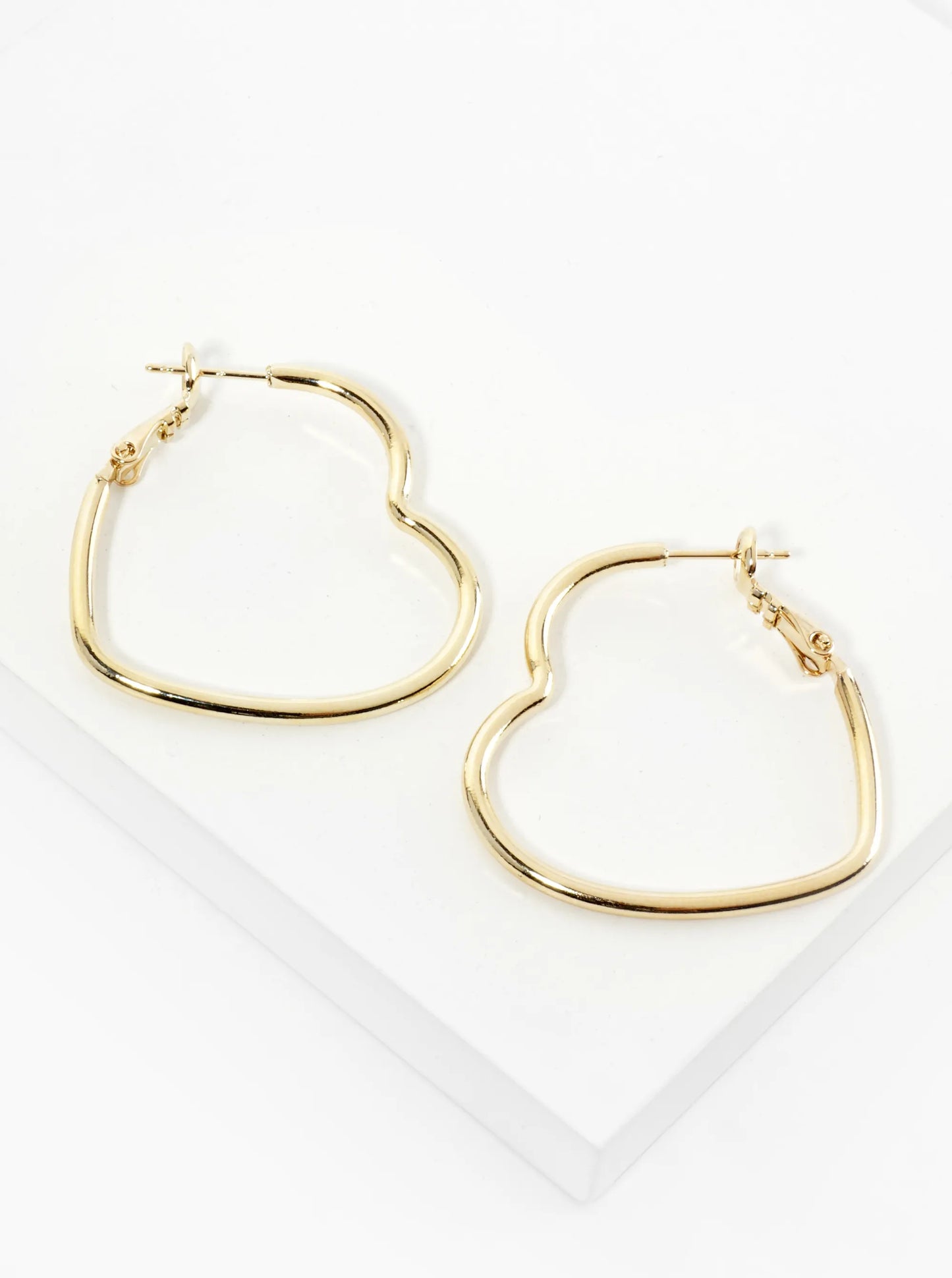 30mm 14K-Gold-Dipped Textured Two Interlocking Latch-Back Hoop Earrings