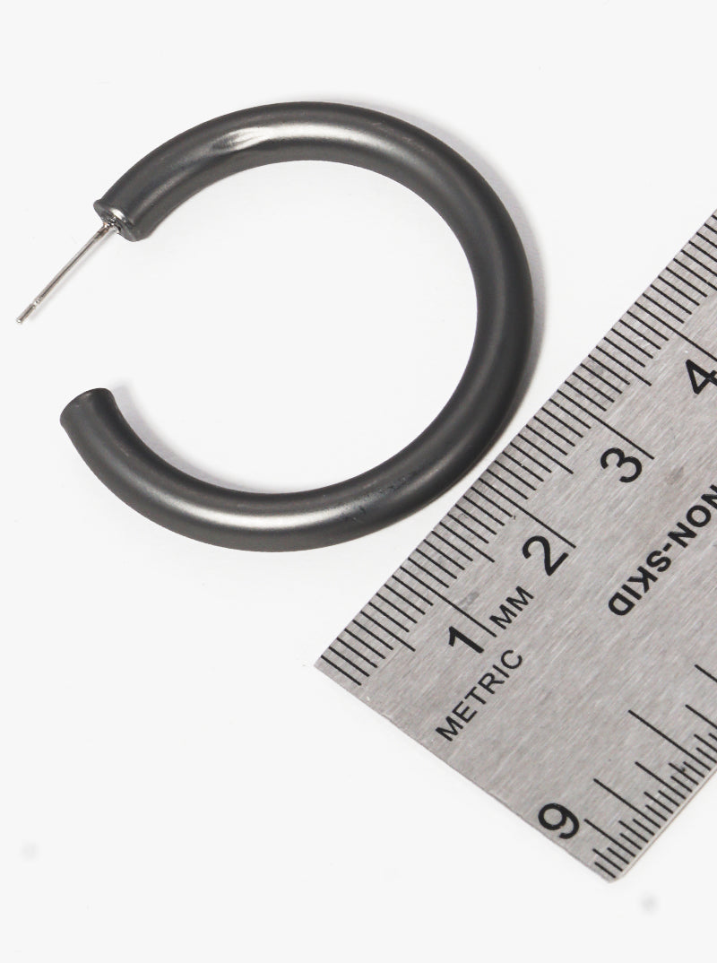 30mm Bold Brass Hollow Hoop Earrings