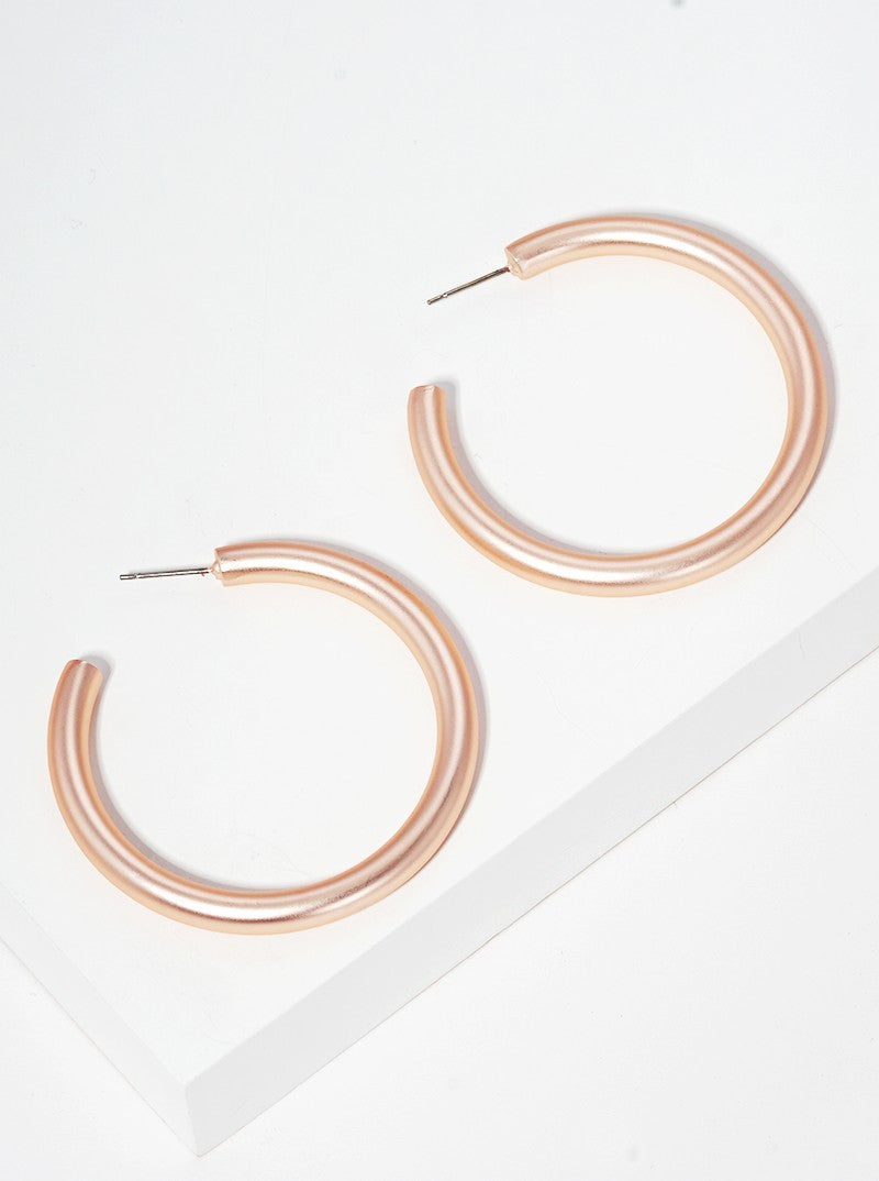 30mm Bold Brass Hollow Hoop Earrings