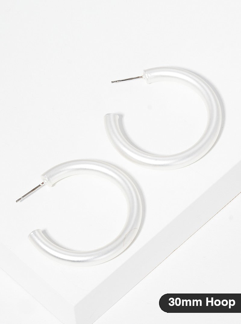 30mm Bold Brass Hollow Hoop Earrings