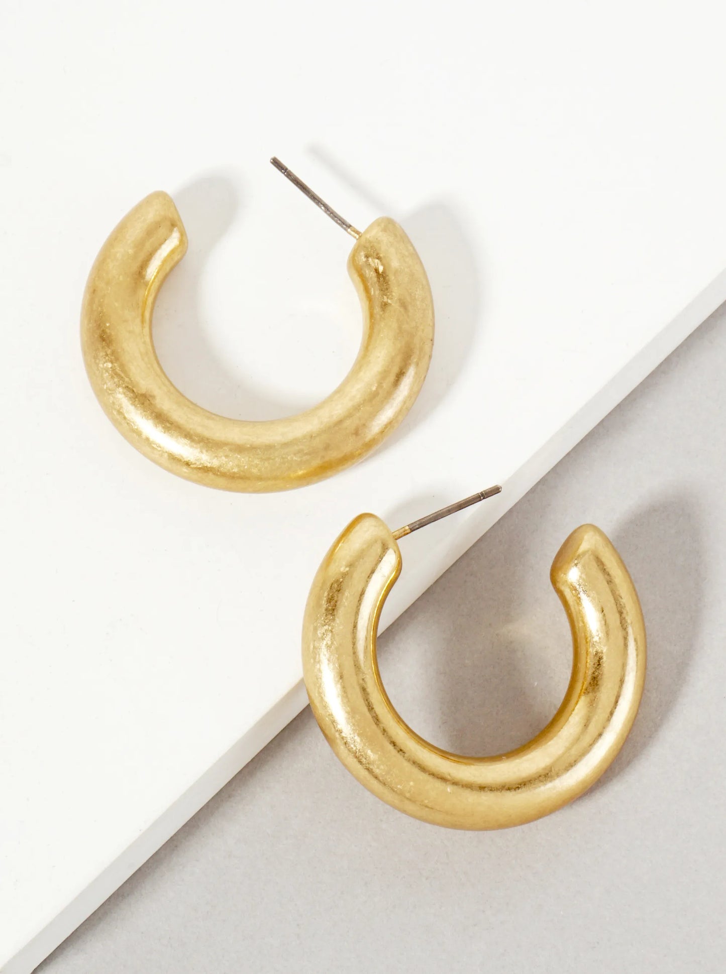30mm Hollow Open Hoop Earrings With-Titanium-Post