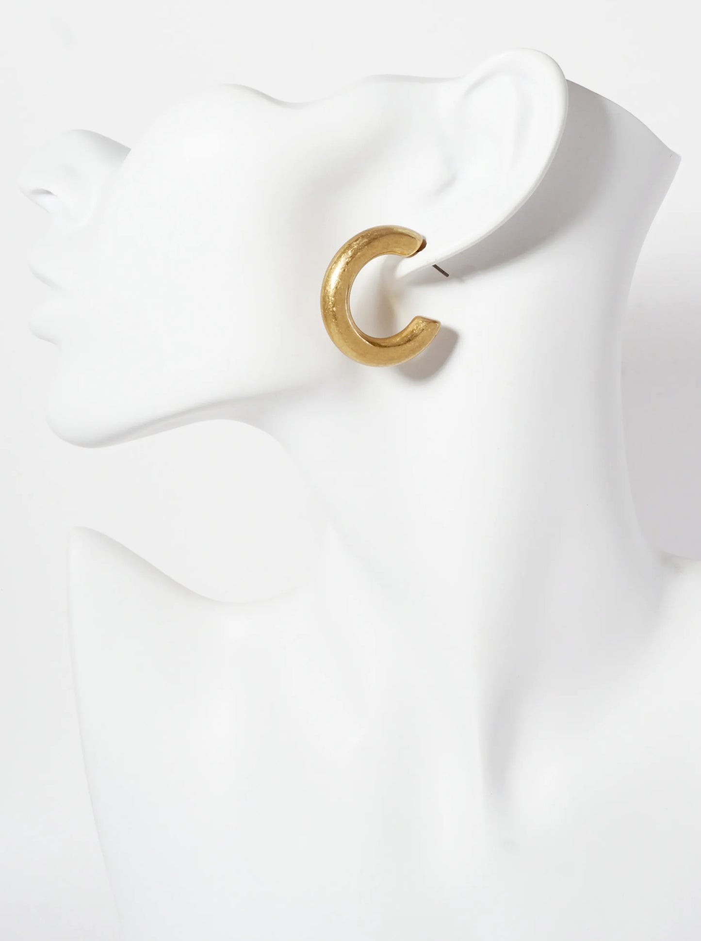 30mm Hollow Open Hoop Earrings With-Titanium-Post