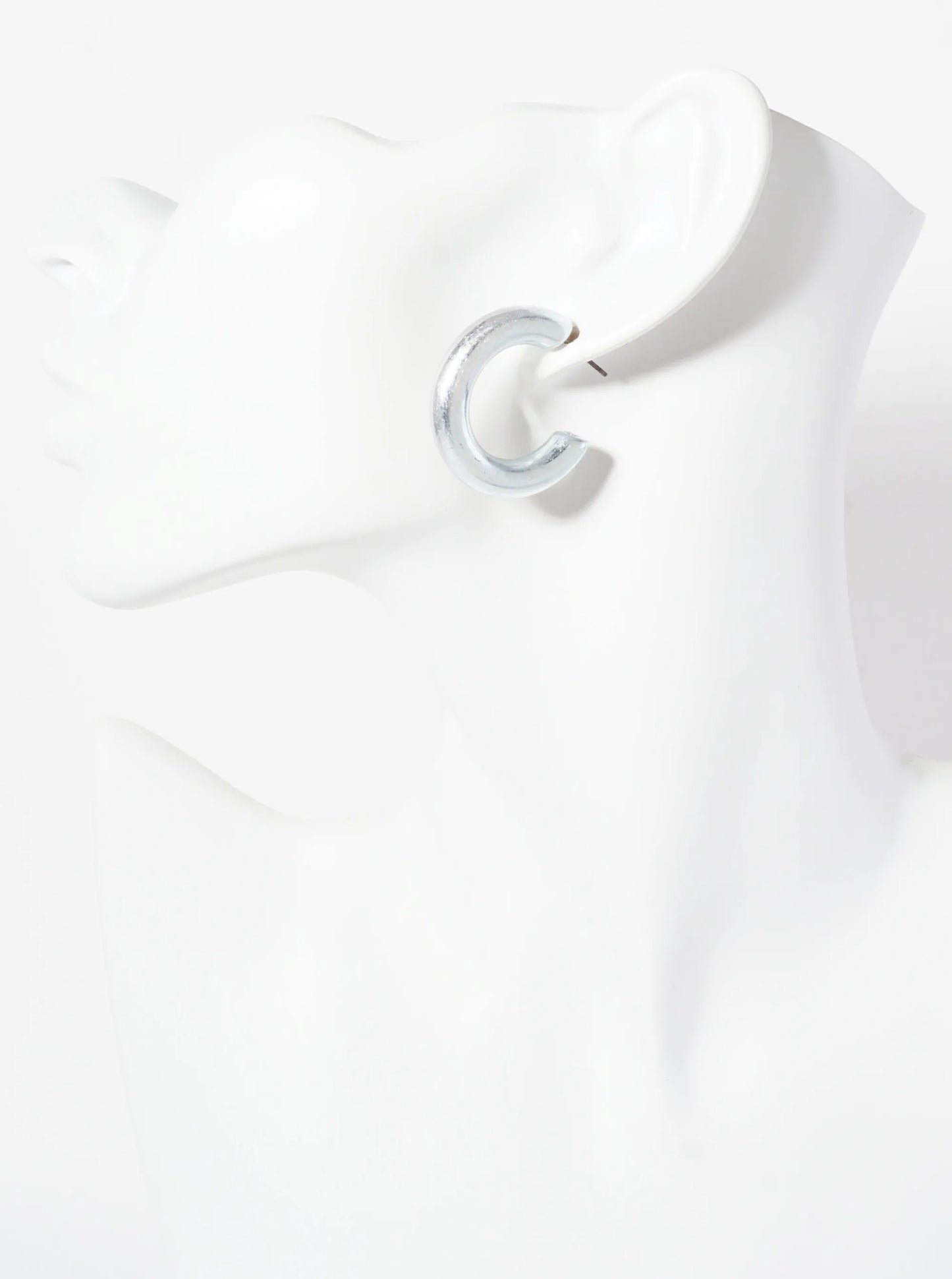 30mm Hollow Open Hoop Earrings With-Titanium-Post