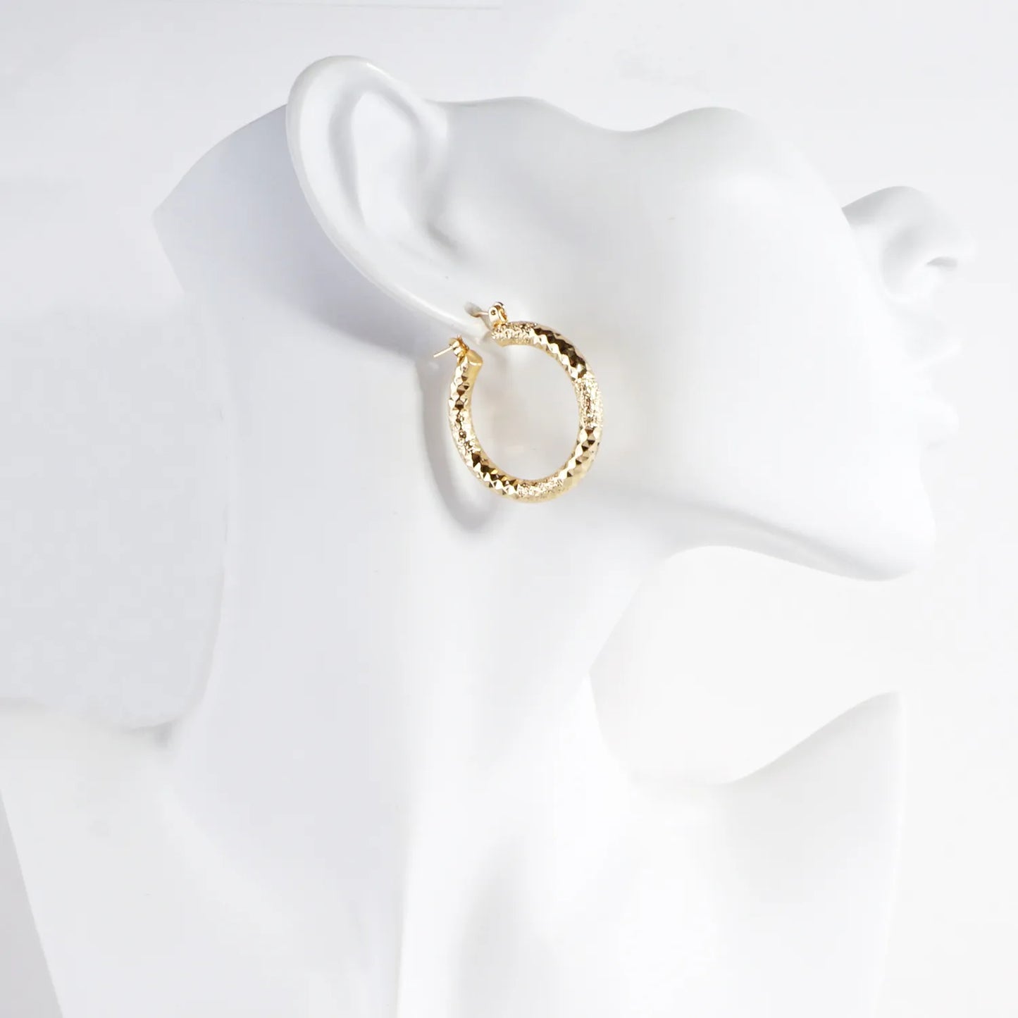 30mm Laser Etched Aluminum Hoop Earrings
