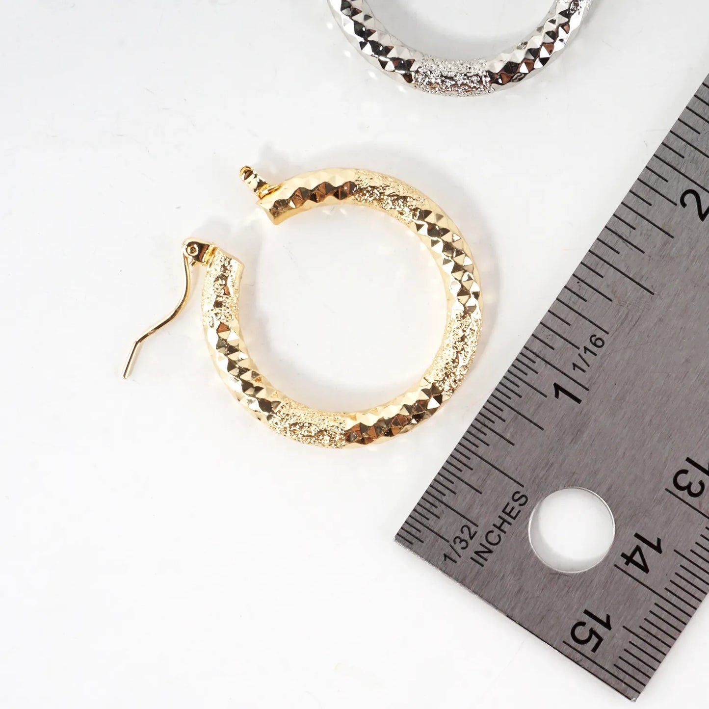 30mm Laser Etched Aluminum Hoop Earrings