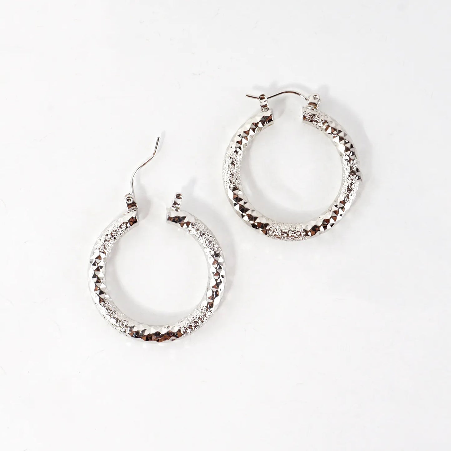 30mm Laser Etched Aluminum Hoop Earrings