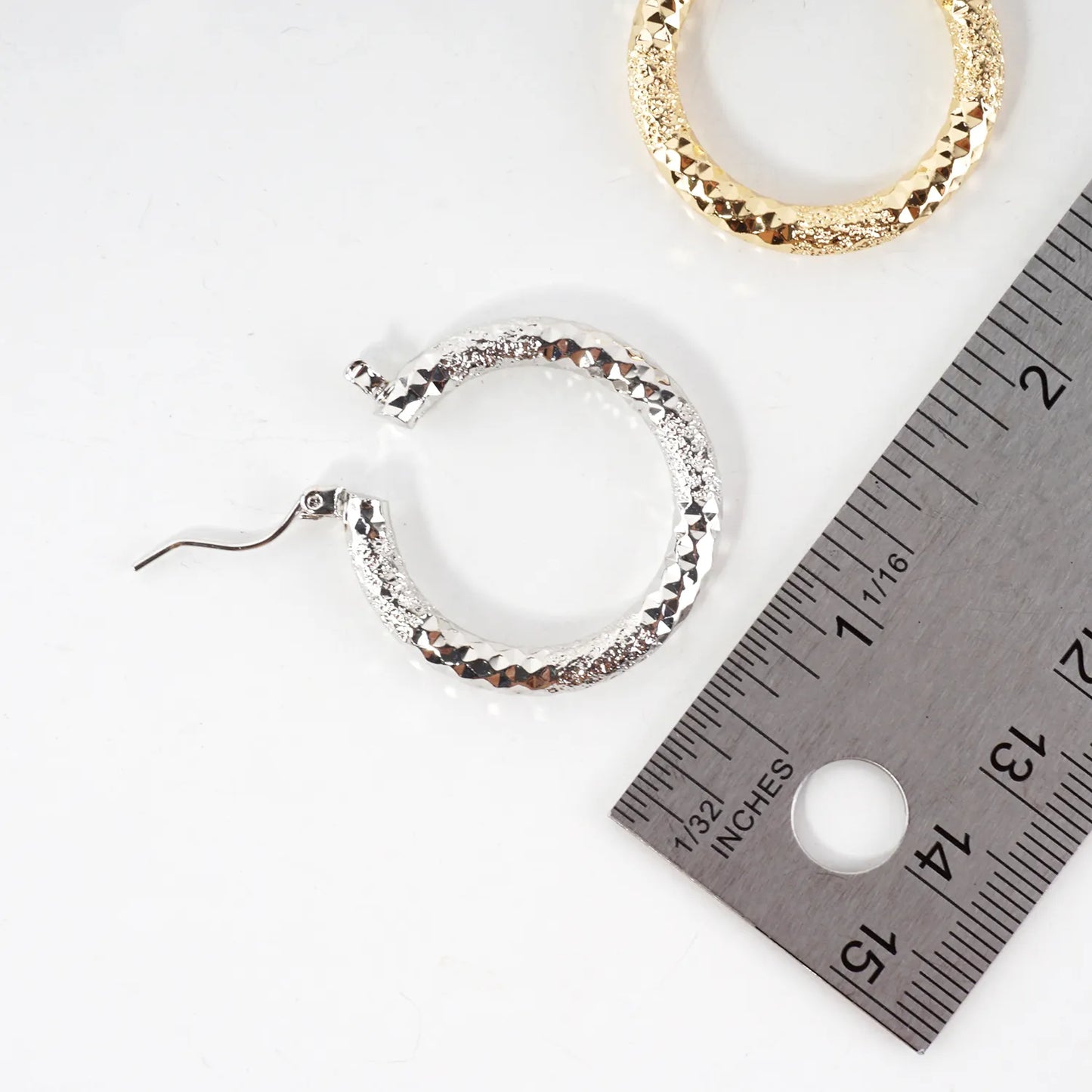 30mm Laser Etched Aluminum Hoop Earrings