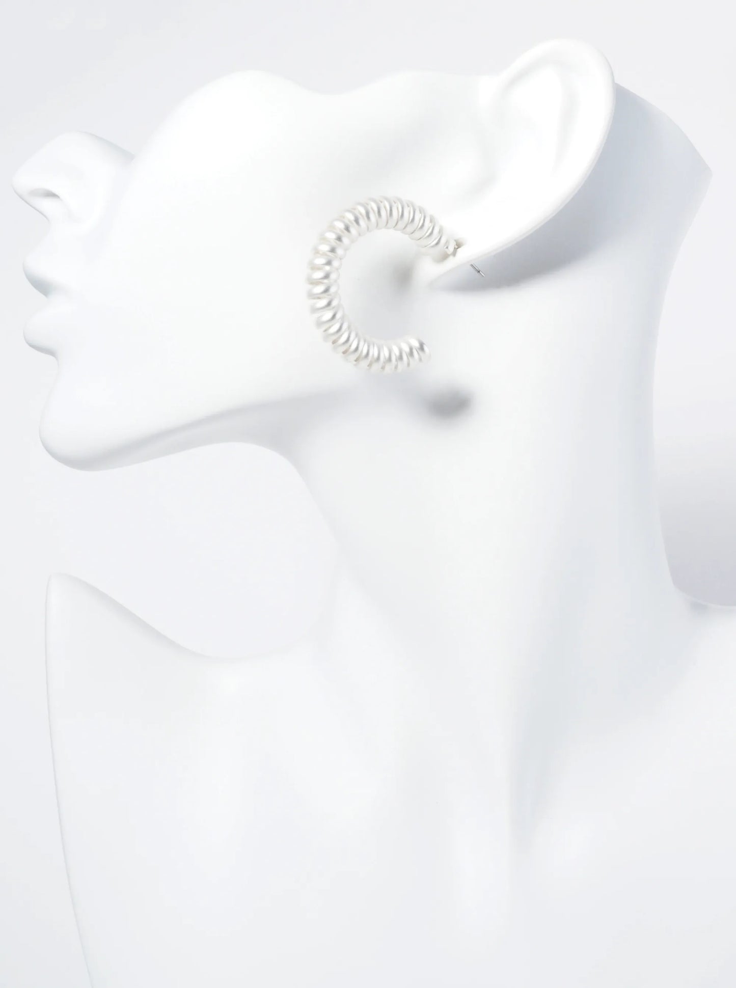 30mm Metal Coil Hoop Earrings