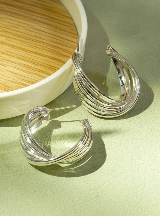 30mm Multiple Overlapping Hoop Earrings