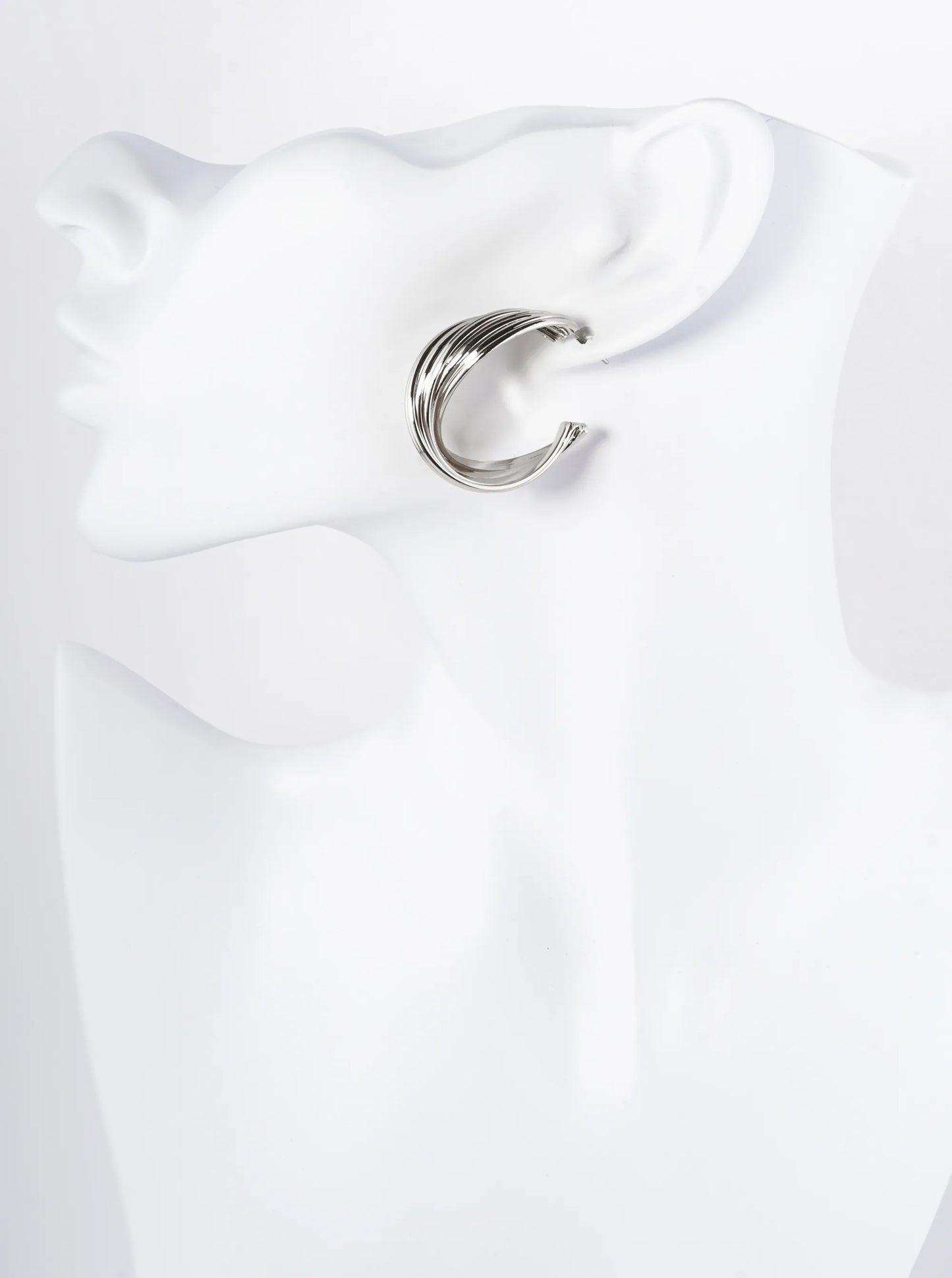30mm Multiple Overlapping Hoop Earrings