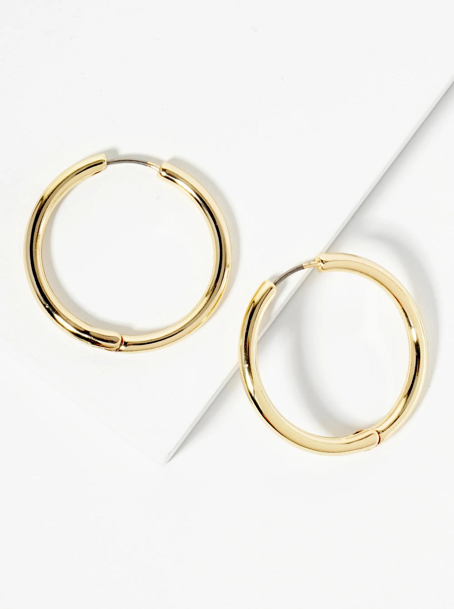 30mm Polished 14K-Gold-Dipped Brass Endless Hoop Earrings