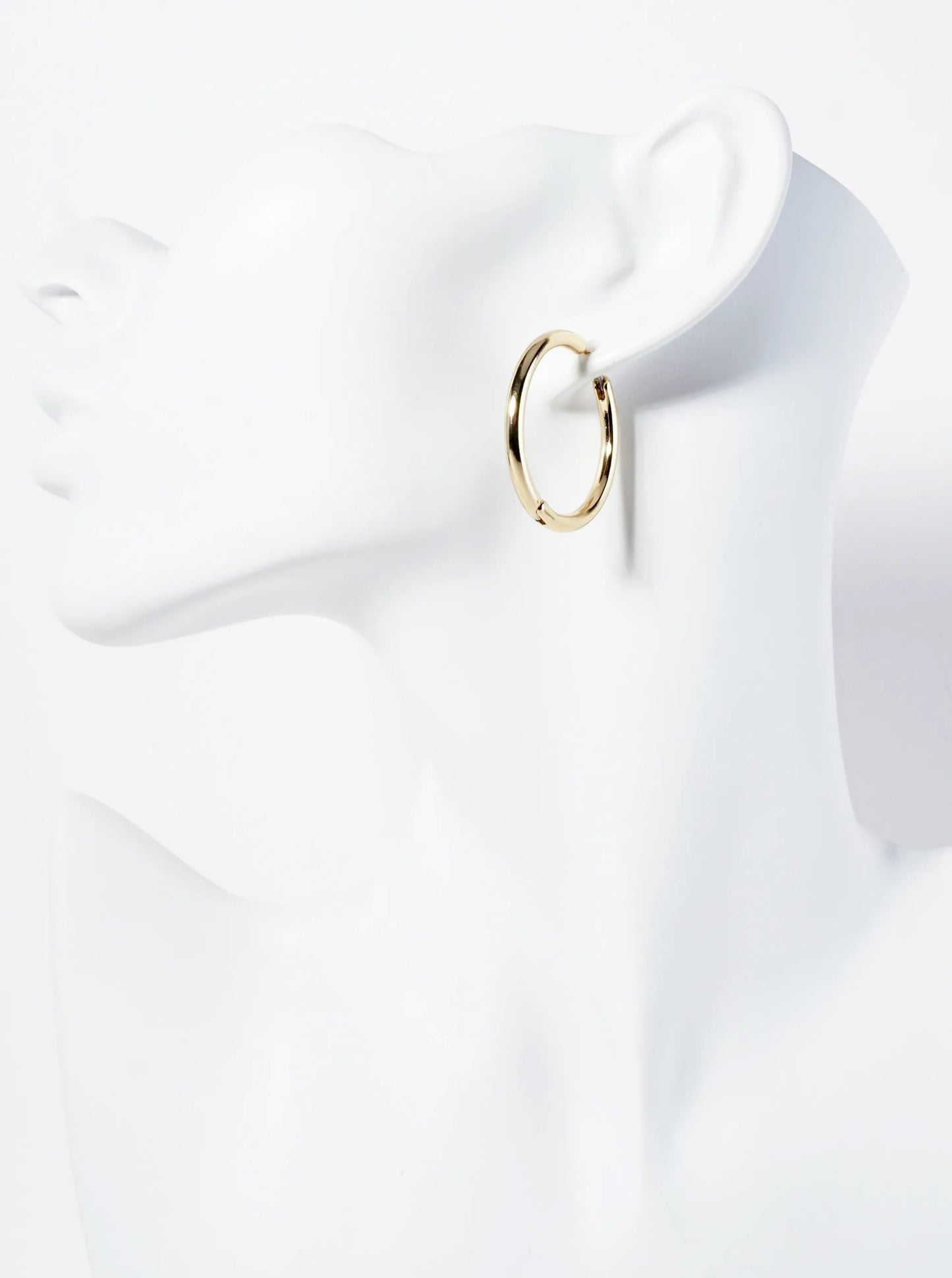 30mm Polished 14K-Gold-Dipped Brass Endless Hoop Earrings