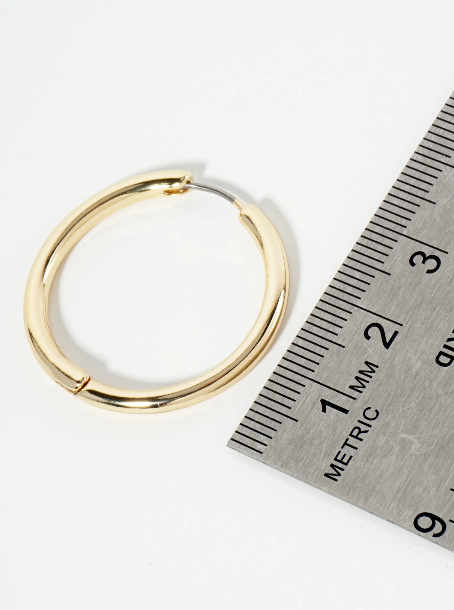 30mm Polished 14K-Gold-Dipped Brass Endless Hoop Earrings