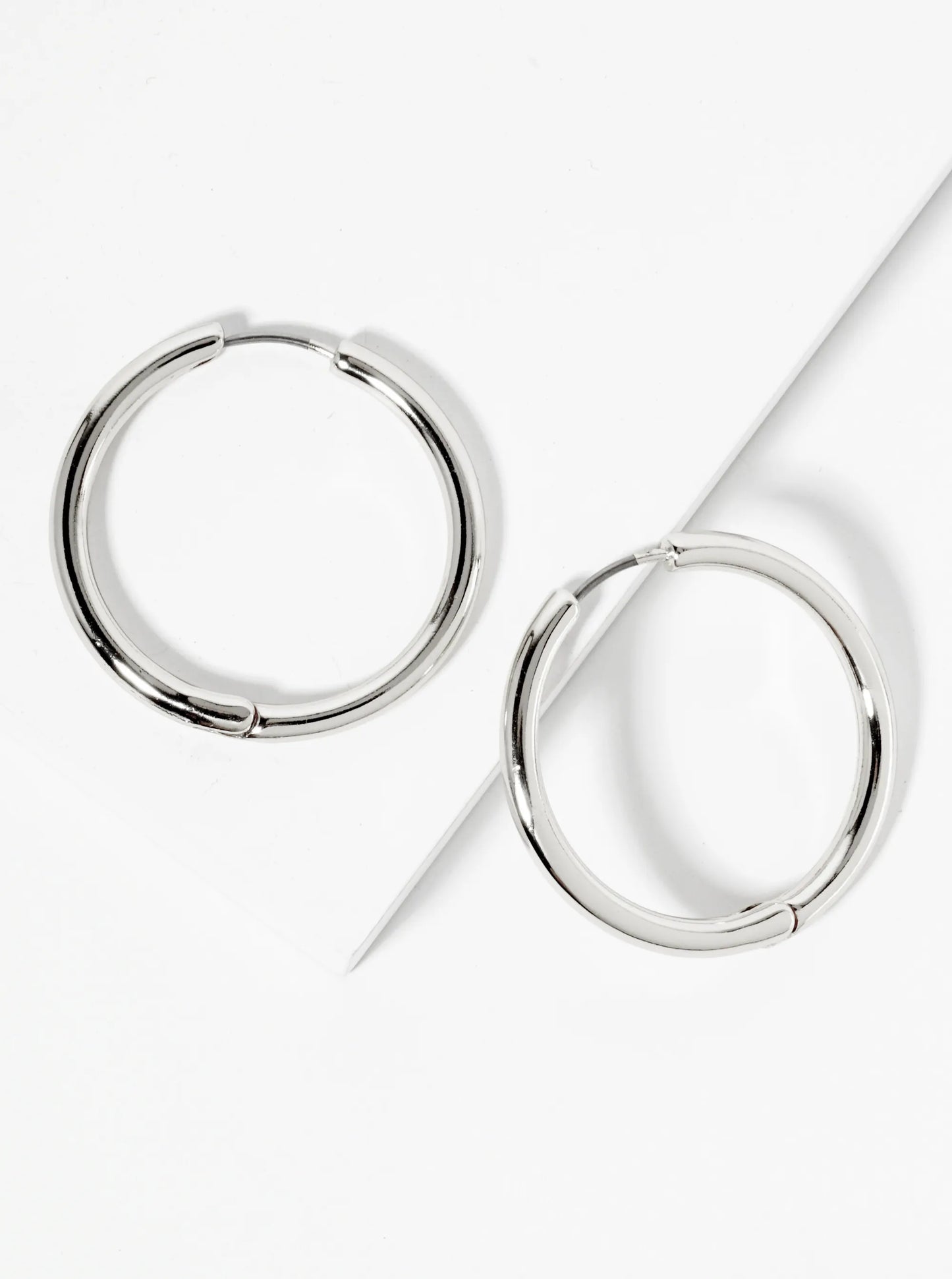 30mm Polished 14K-Gold-Dipped Brass Endless Hoop Earrings