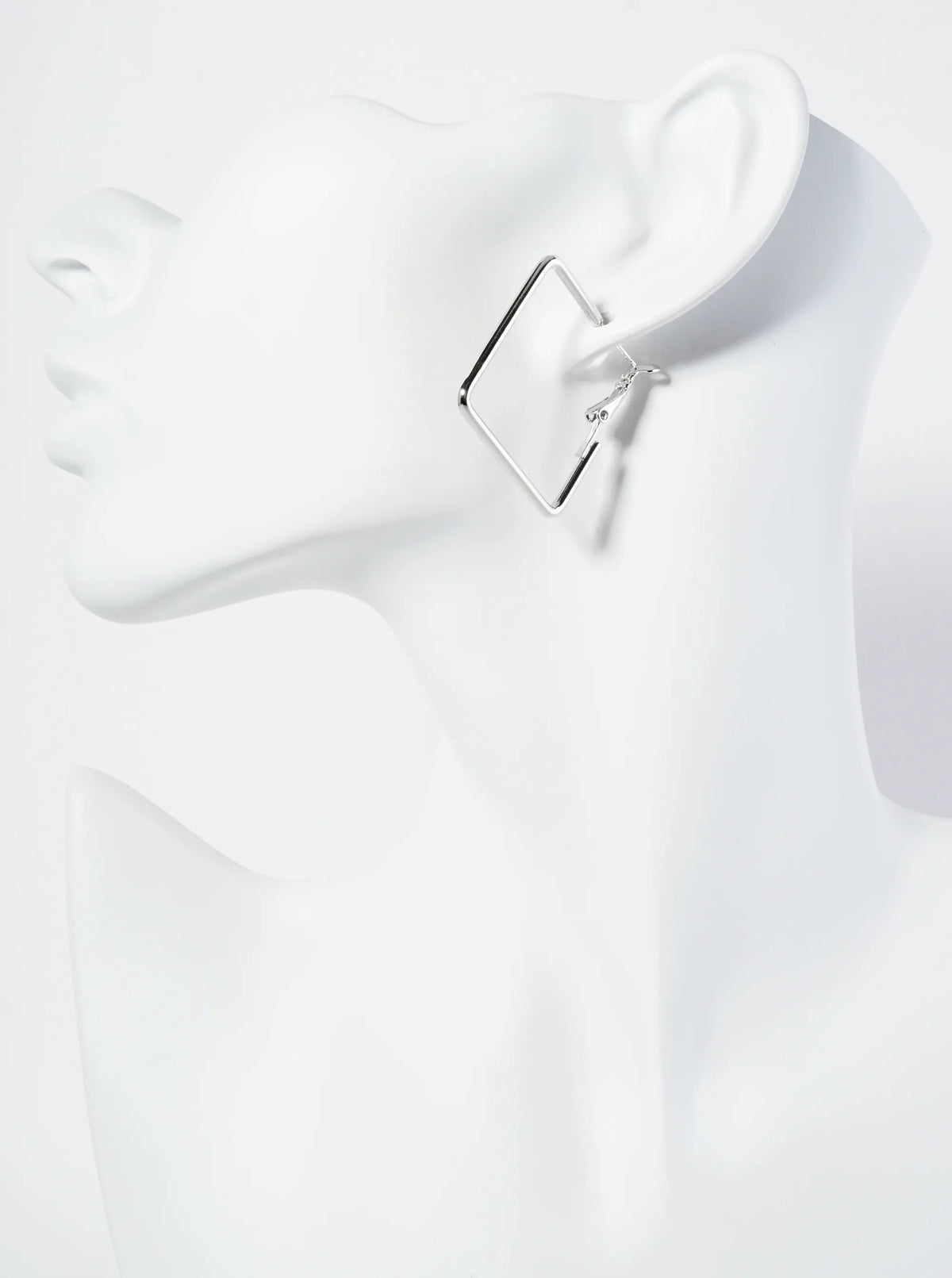 30mm Polished 14K-Gold-Dipped Square Latch Back Hoop Earrings