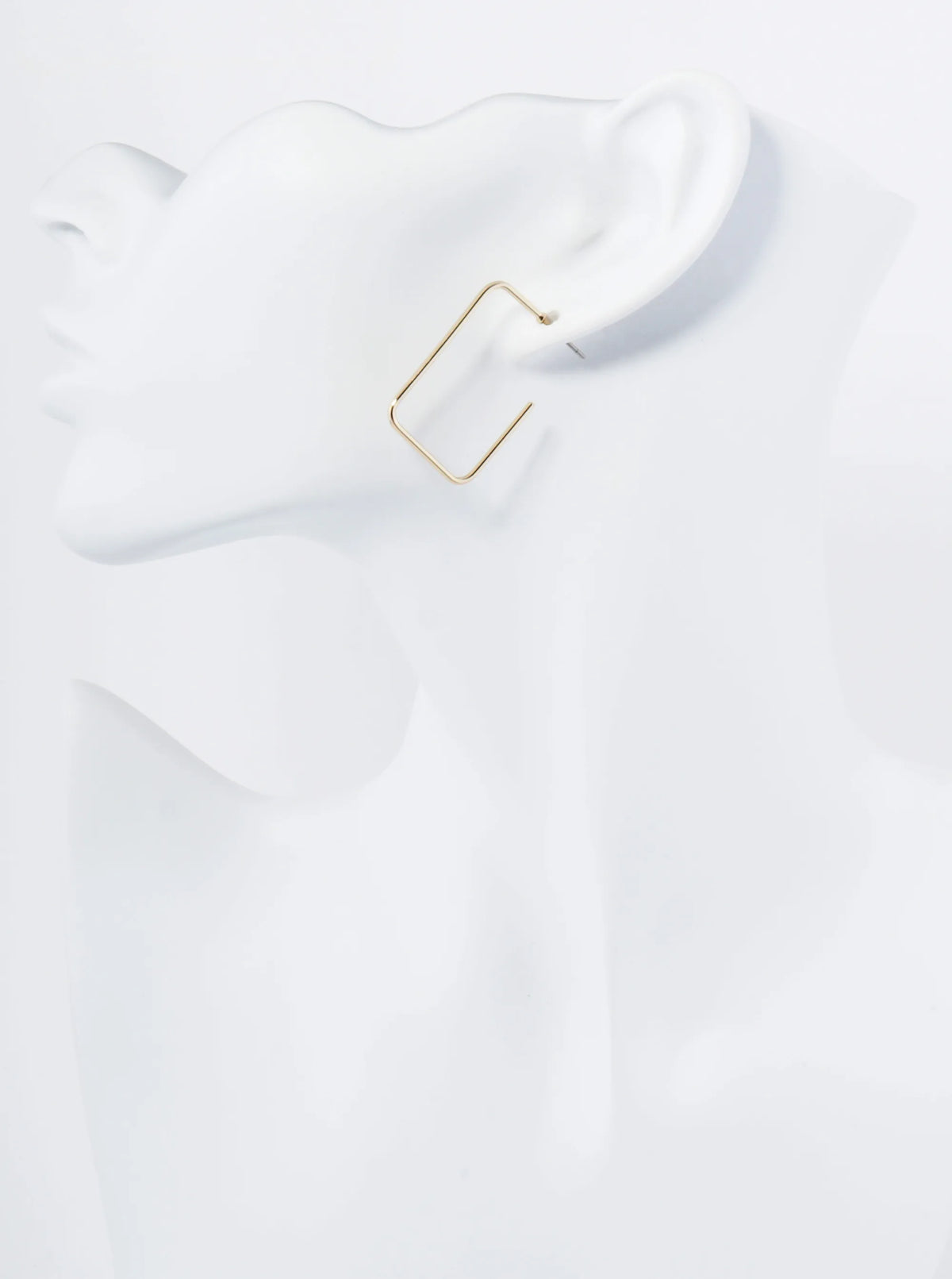 30mm Rectangle Shape Lightweight Wire Hoop Earrings