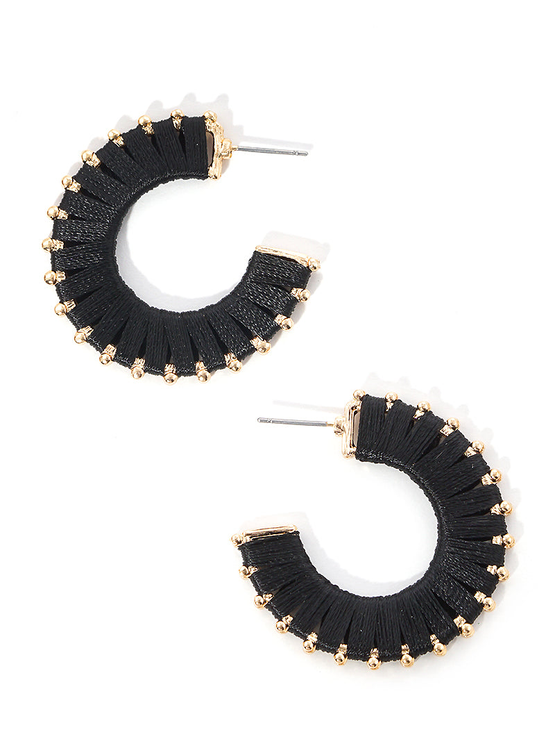 30mm Threaded Fashion Hoop Earrings