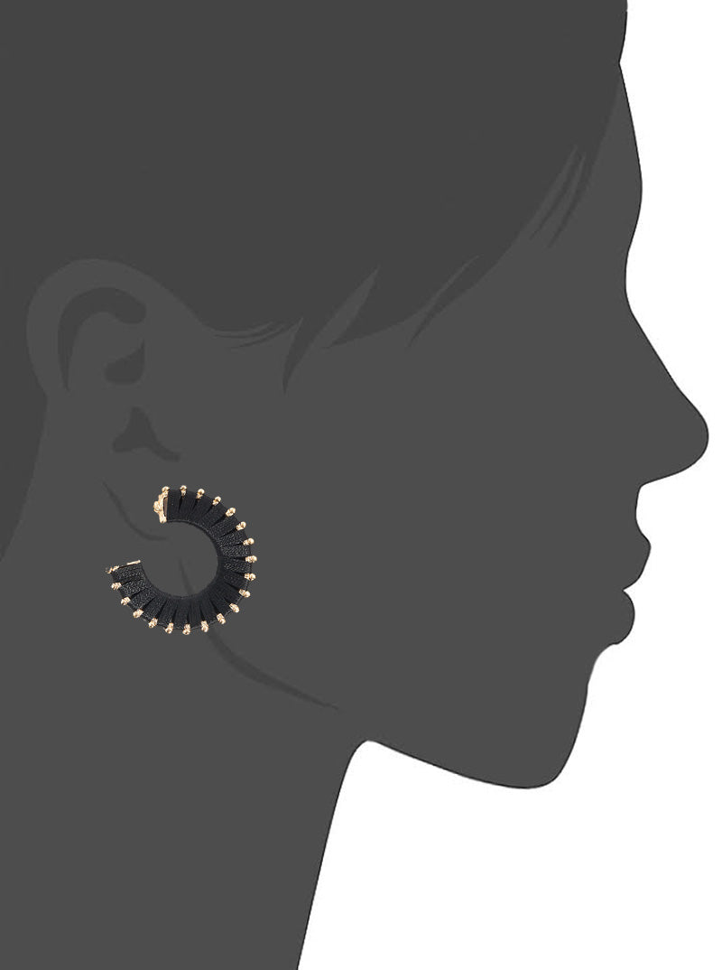 30mm Threaded Fashion Hoop Earrings