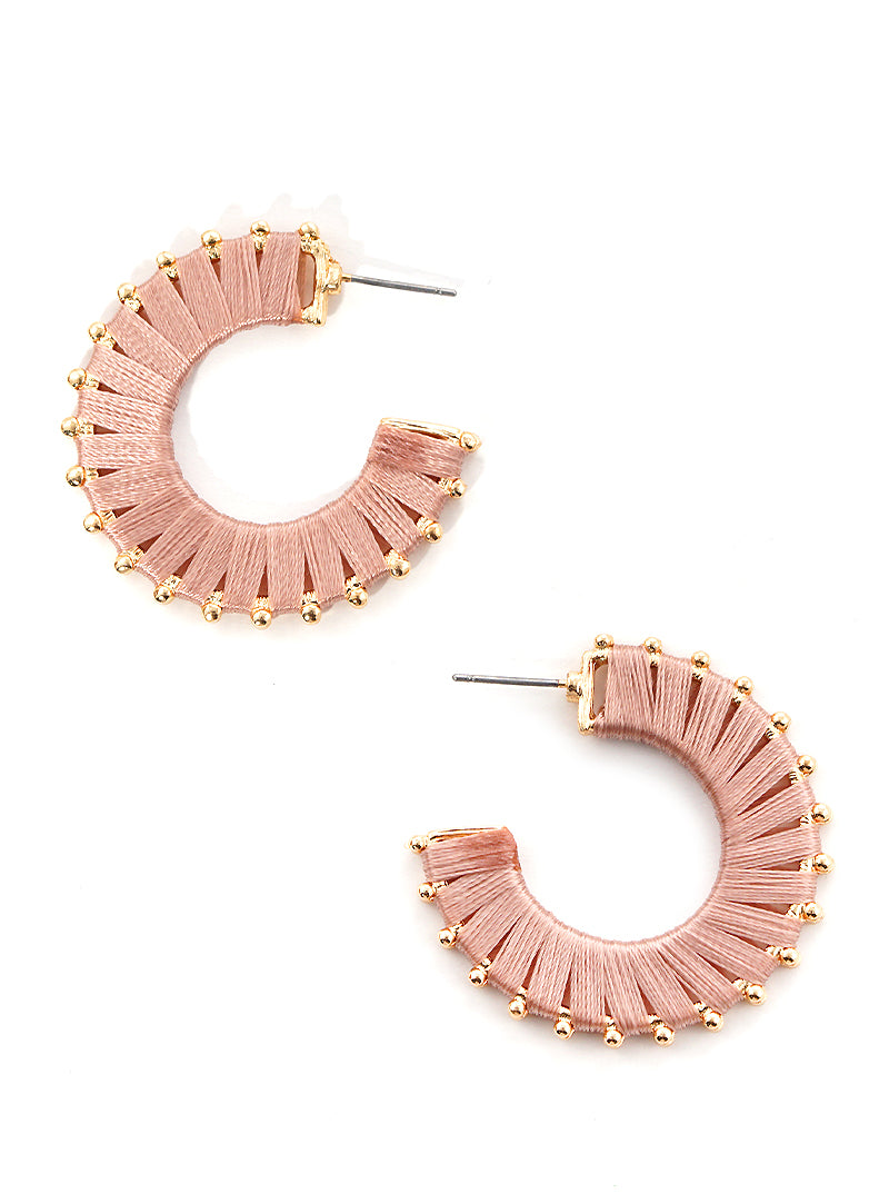 30mm Threaded Fashion Hoop Earrings