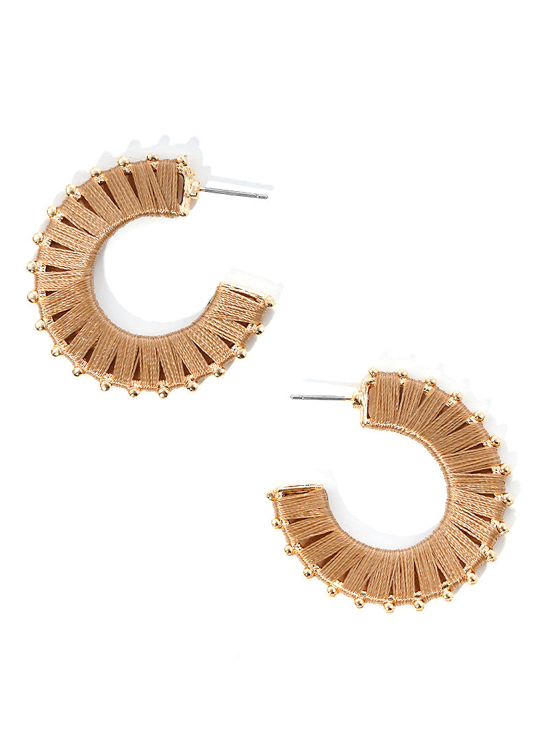 30mm Threaded Fashion Hoop Earrings
