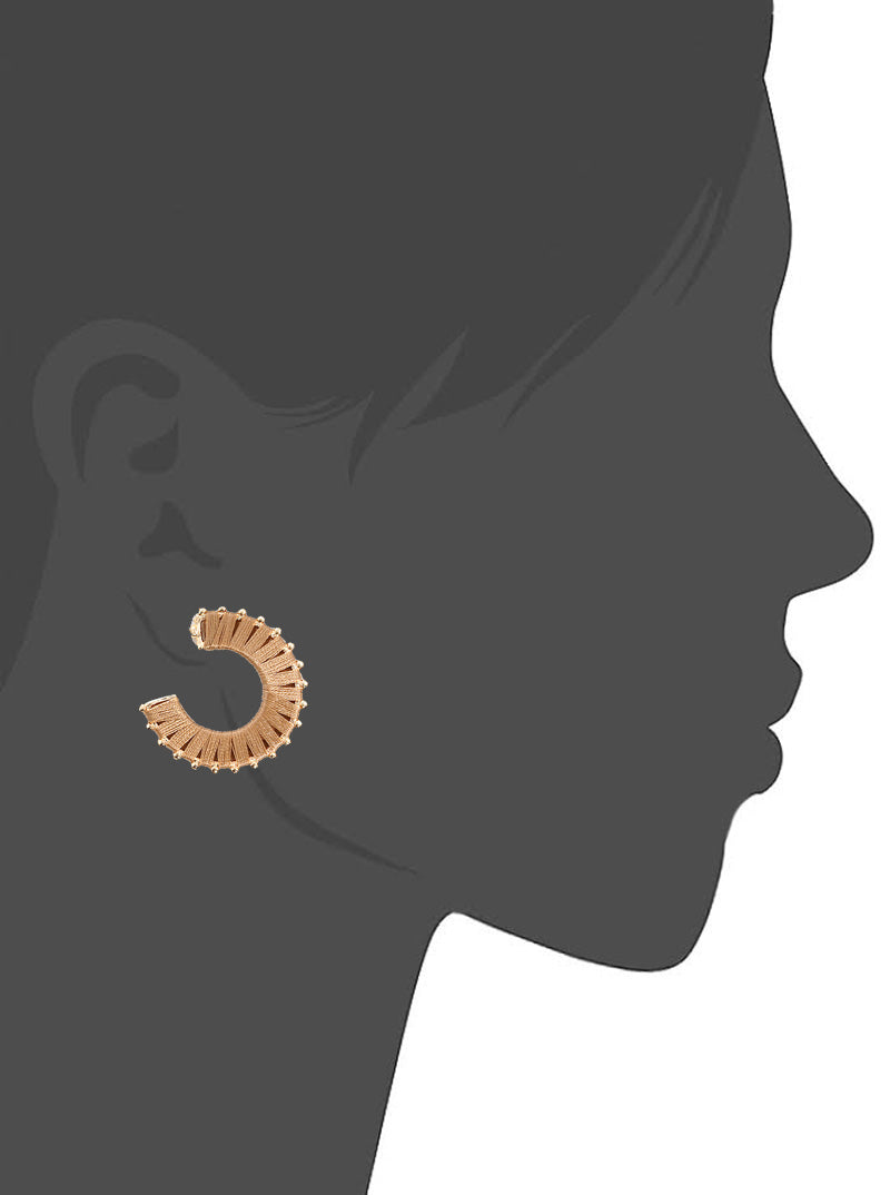 30mm Threaded Fashion Hoop Earrings