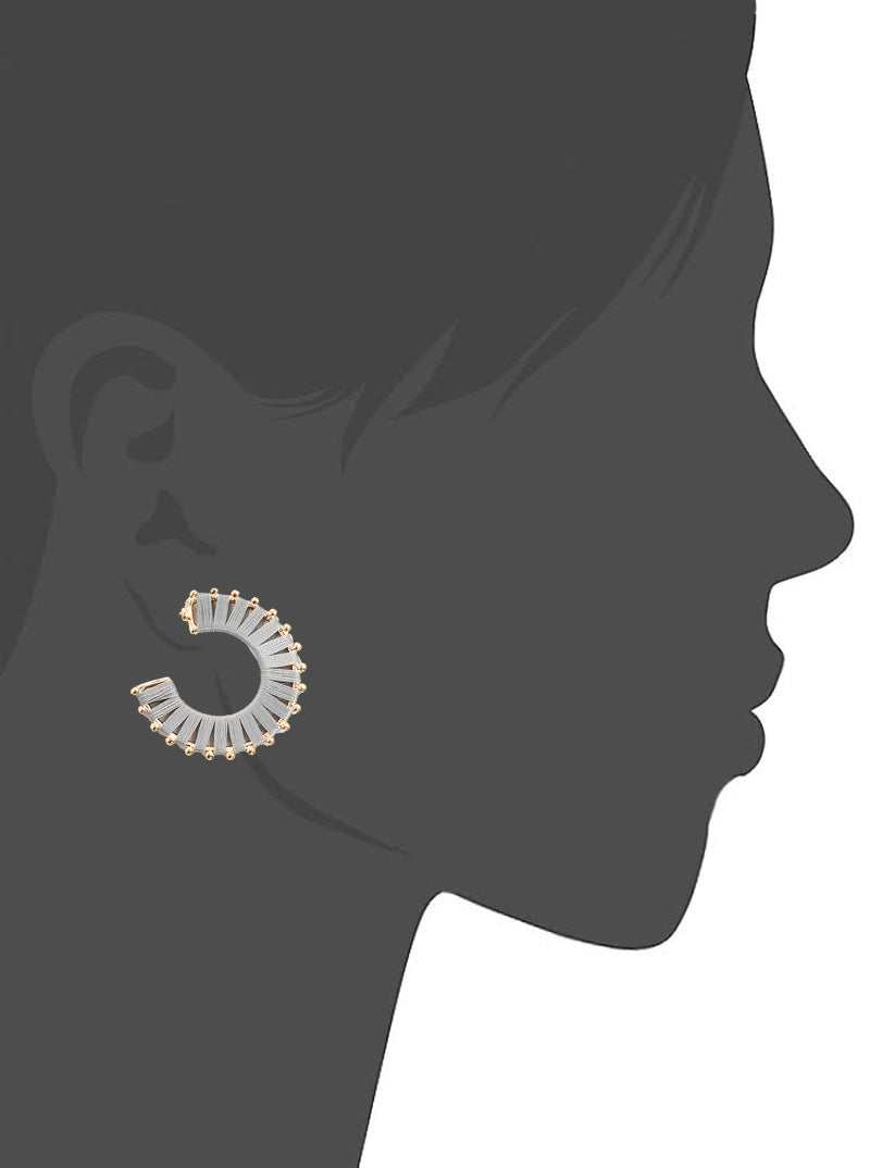 30mm Threaded Fashion Hoop Earrings