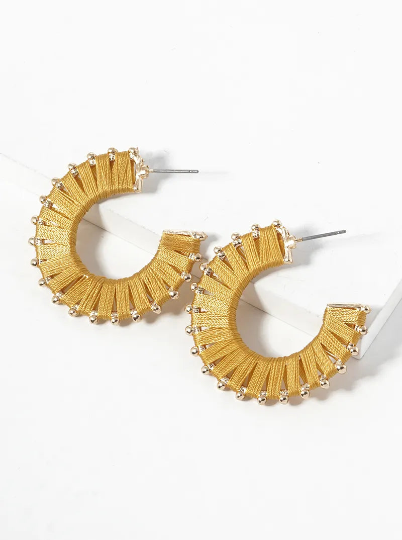 30mm Threaded Fashion Hoop Earrings