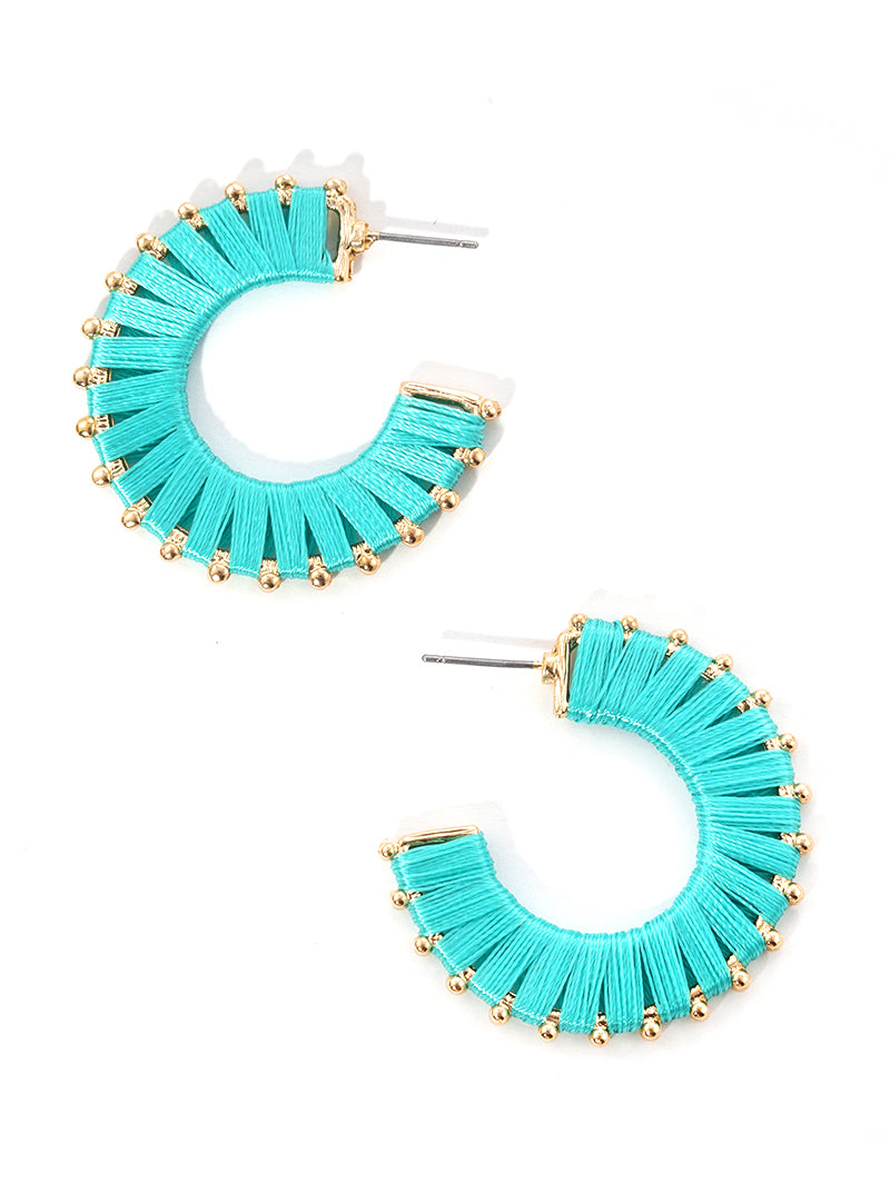 30mm Threaded Fashion Hoop Earrings