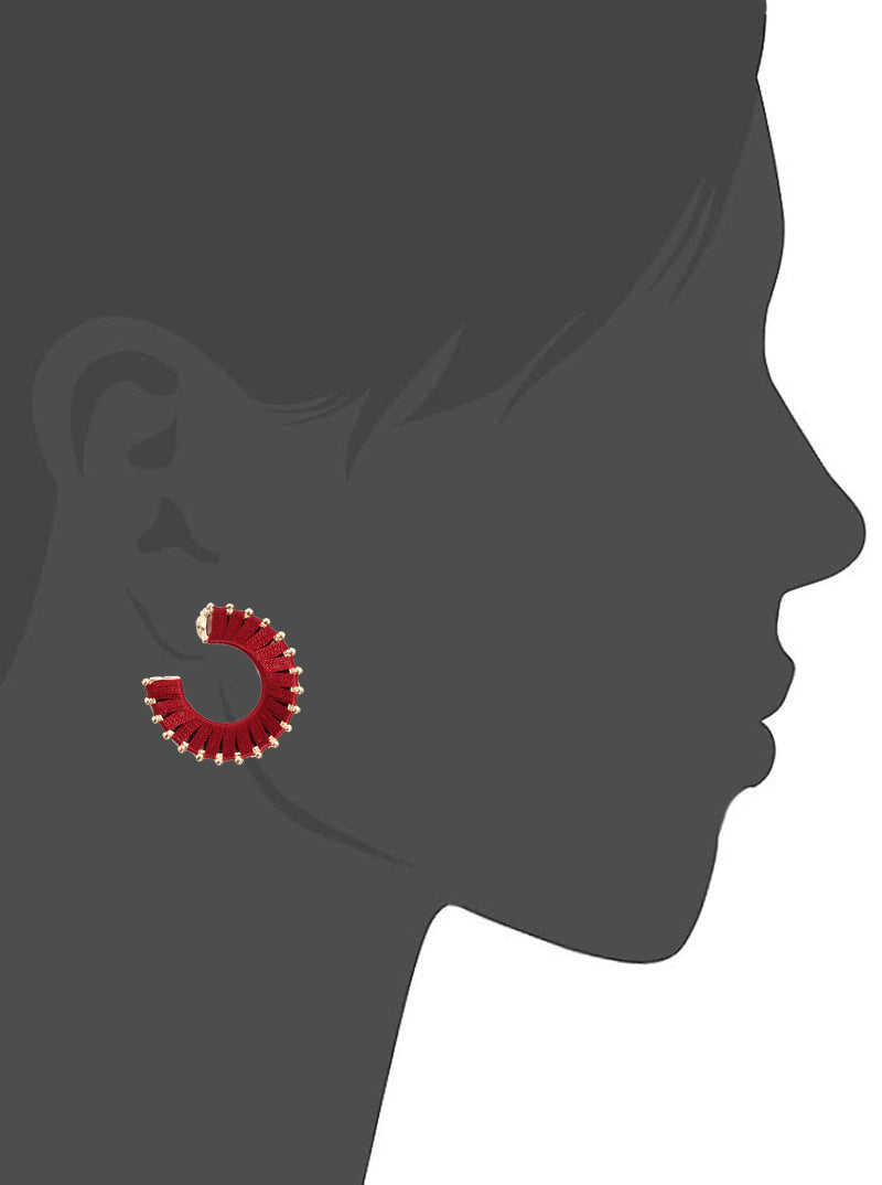 30mm Threaded Fashion Hoop Earrings